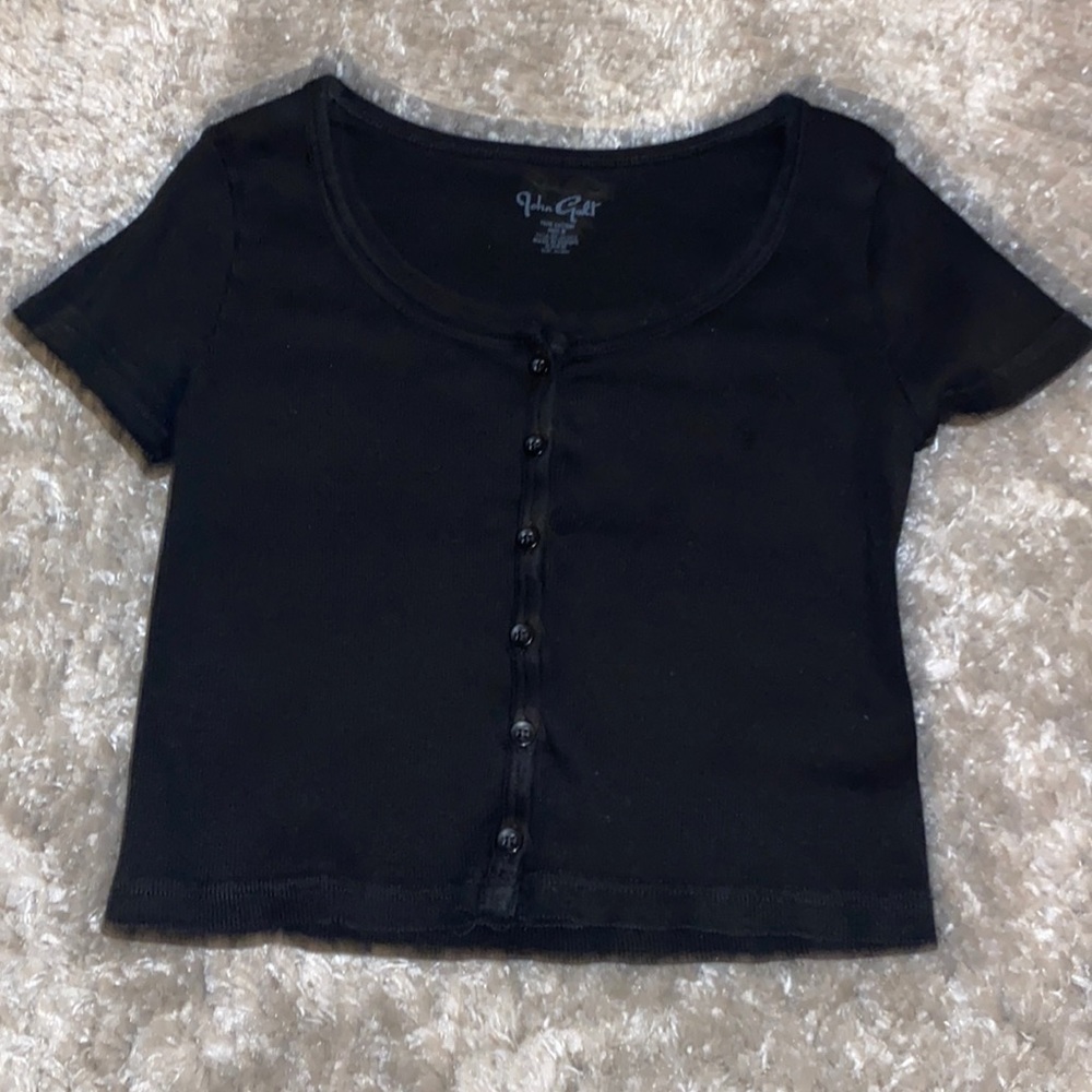 JOHN GALT BUTTON UP BLACK SHIRT SIZE 1SZ